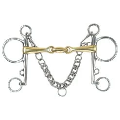 Brass Lozenge Horse Pelham Bit (Brass)