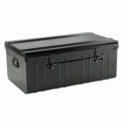 Horse Riding Metal 95L Trunk - Black