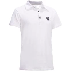 Kids' Short-Sleeved Horse Riding Show Polo Shirt 100