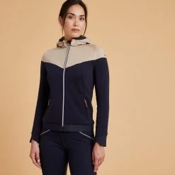 Women's Zipped Horse Riding Sweatshirt 900