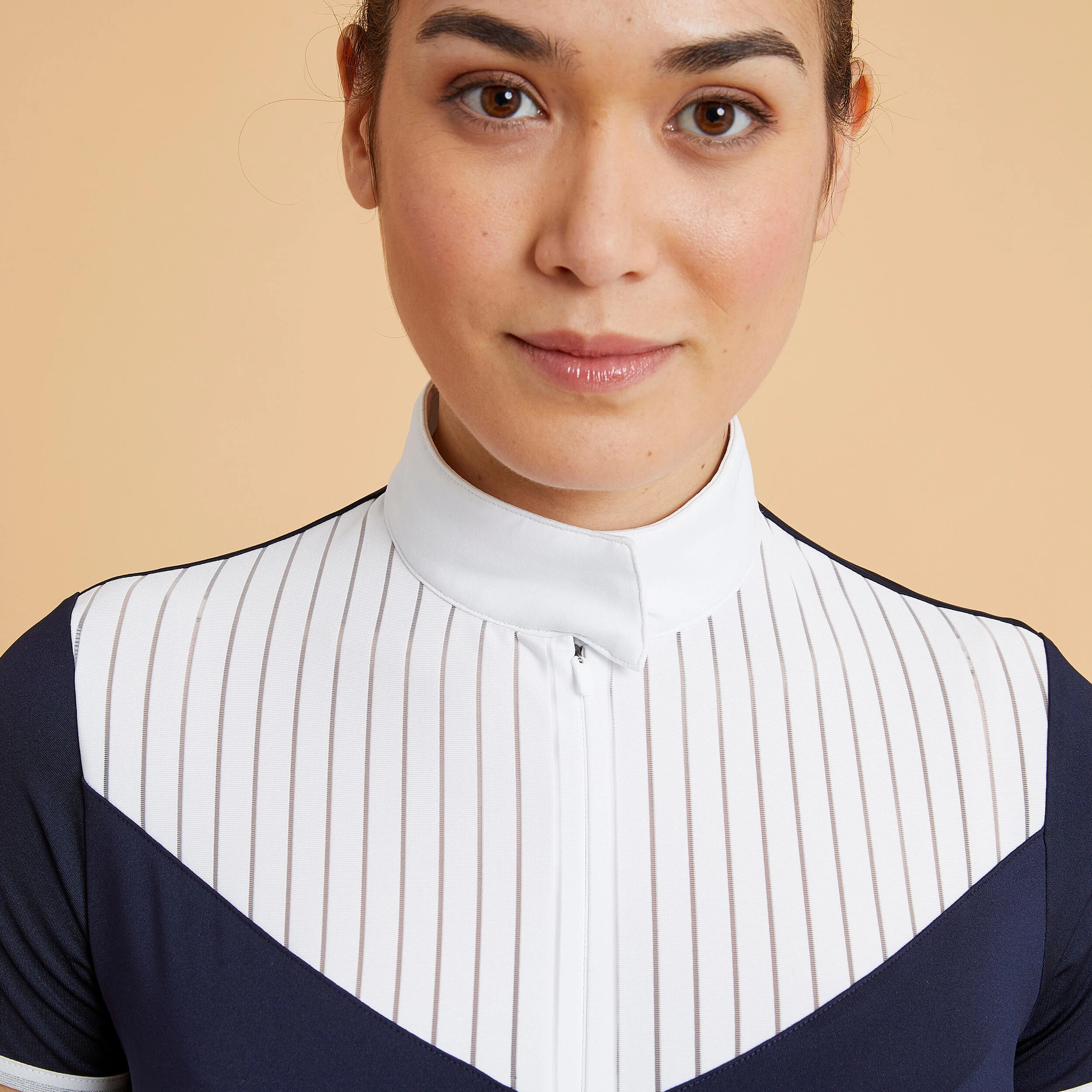 Women's Horse Riding Short-Sleeved Show Polo Shirt 500 5 Women's Horse Riding Short-Sleeved Show Polo Shirt 500 - Image 3