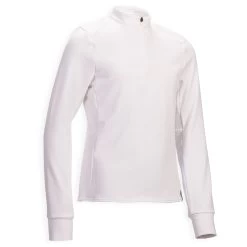 Kids' Horse Riding Long-Sleeved Warm Competition Polo 500