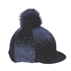 Velvet Sparkle Hat Cover (Black) -Equestrian Equipment Store k7ed2fe935cf9877d21c20c30e6e0b7e7