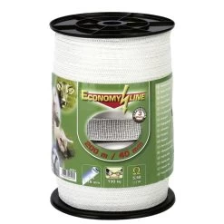 Horse Riding Fencing Tape 40 Mm X 200 M Economy - White